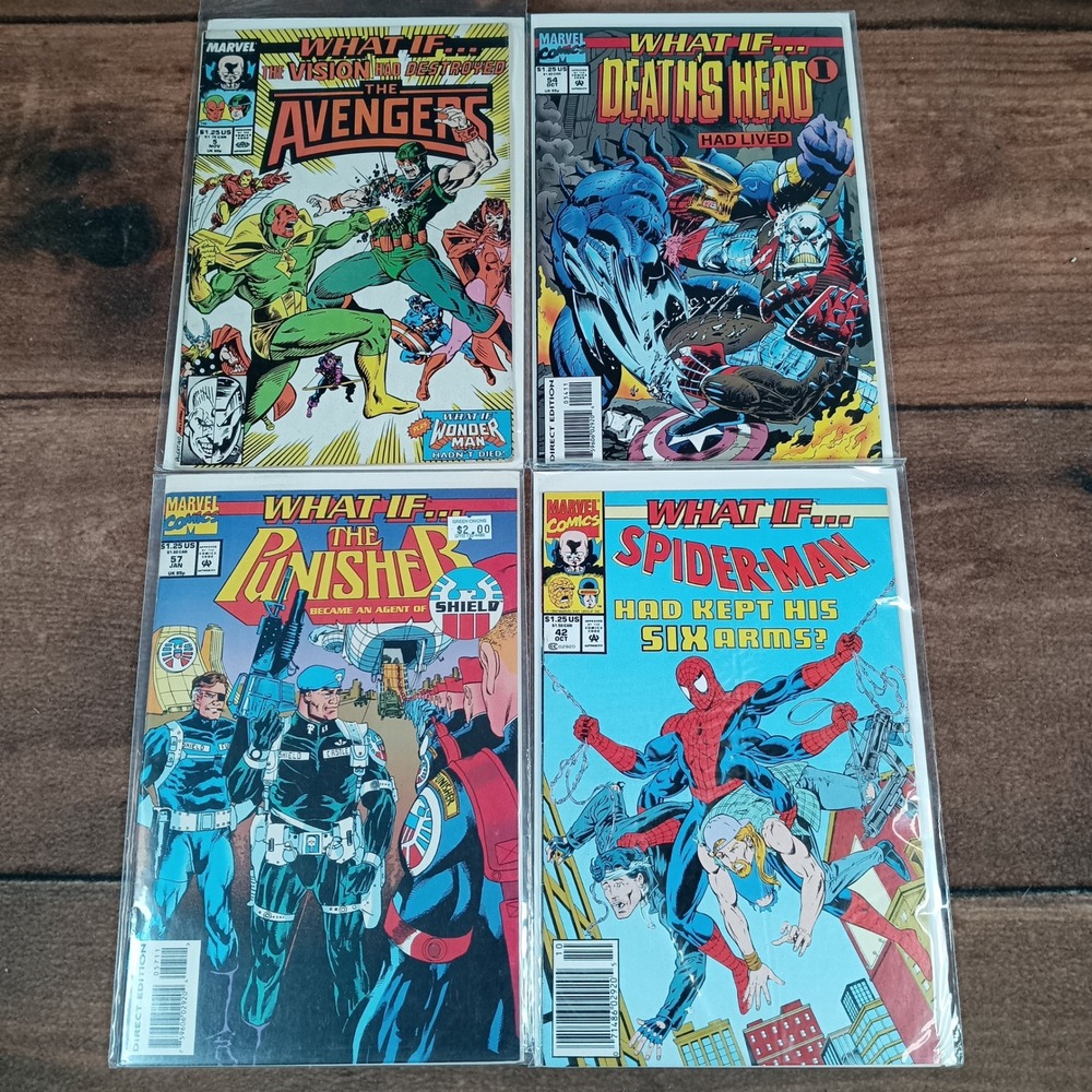 Marvel What If Comic Book Lot 4 Issues Multicolor Excellent Spider-Man Punisher